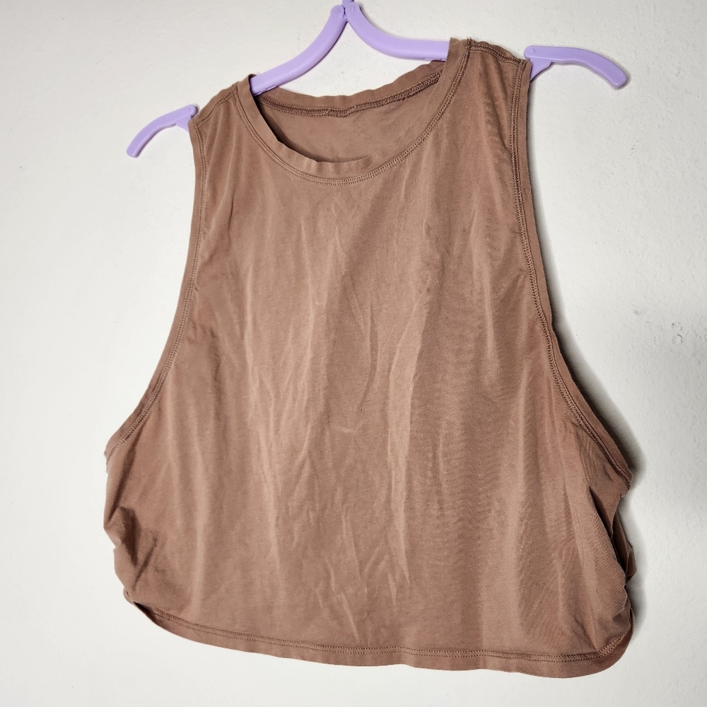CRZ YOGA Pima Cotton Cropped Workout Tank Tops Women Medium - Picture 6 of 9
